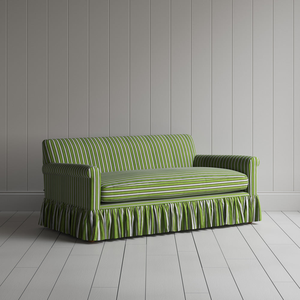  Curtain Call 2 Seater Sofa in Colonnade Cotton, Green and Wine 