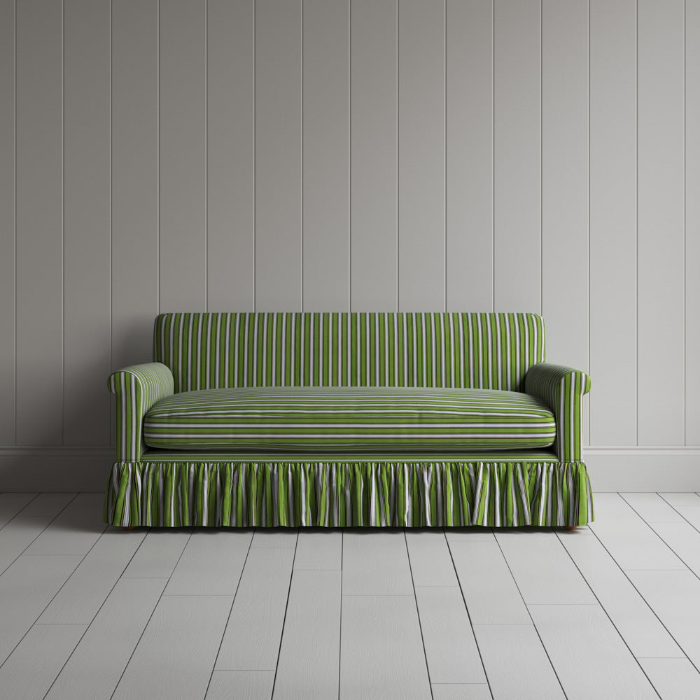  Curtain Call 2 Seater Sofa in Colonnade Cotton, Green and Wine 