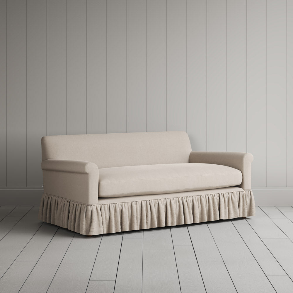  Curtain Call 2 Seater Sofa in Laidback Linen Dove angled view 