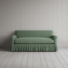 Front profile of Curtain Call 2 Seater Sofa in Laidback Linen Moss