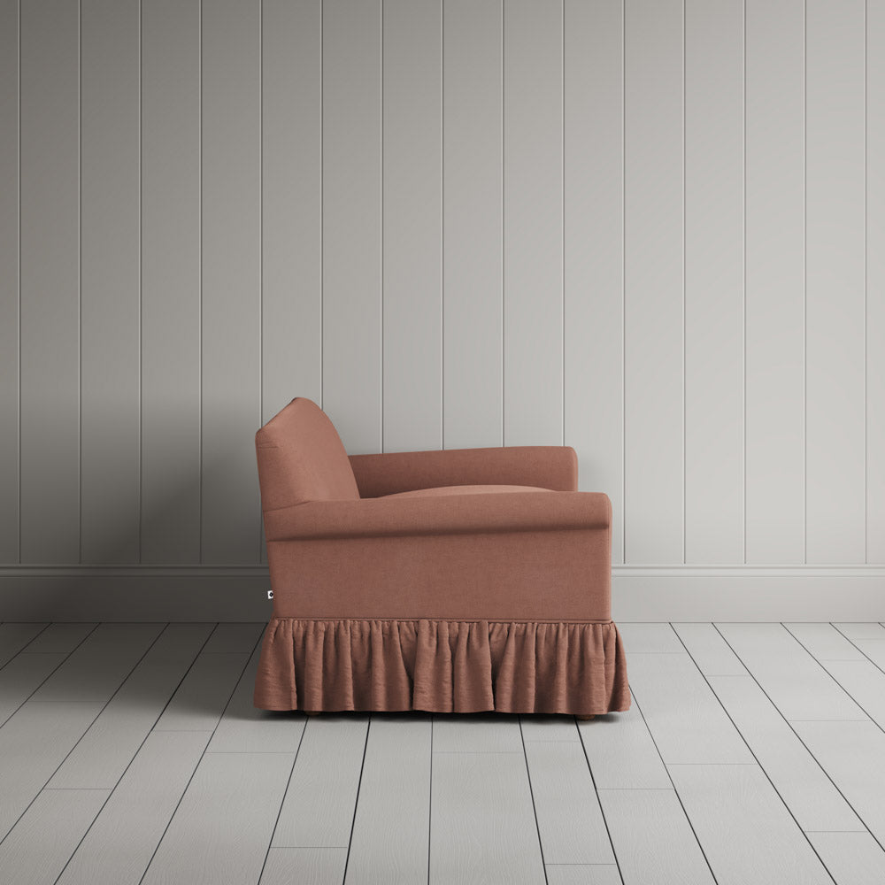 Side View of Curtain Call 2 Seater Sofa in Laidback Linen Roseberry