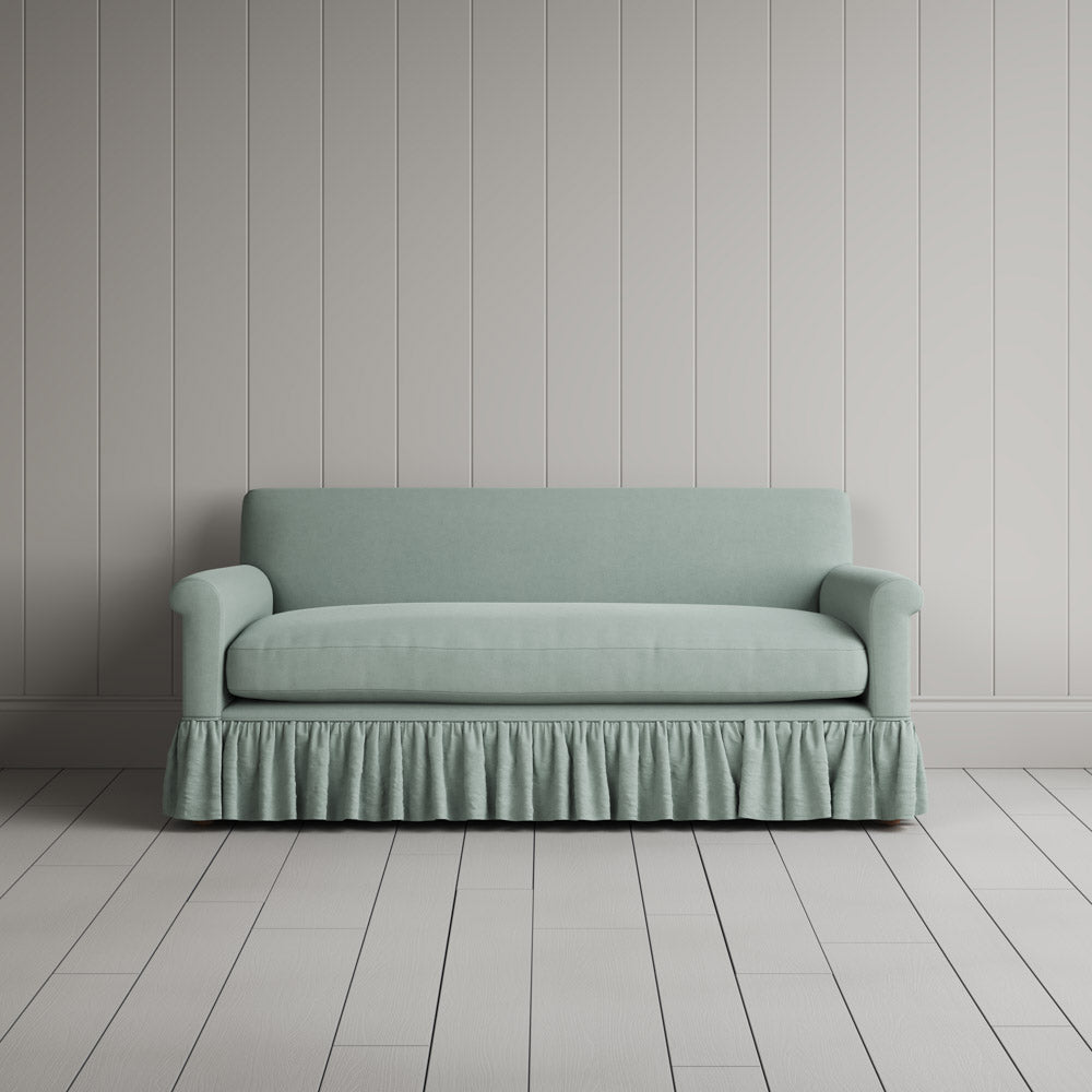 Front View of Curtain Call 2 Seater Sofa in Laidback Linen Sky