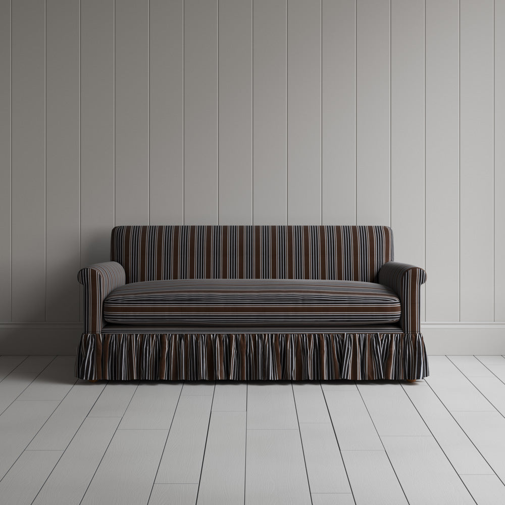 Front View of Curtain Call 2 Seater Sofa in Regatta Cotton, Charcoal