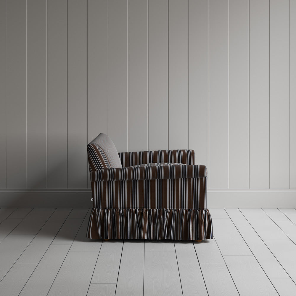  Side View of Curtain Call 2 Seater Sofa in Regatta Cotton, Charcoal 