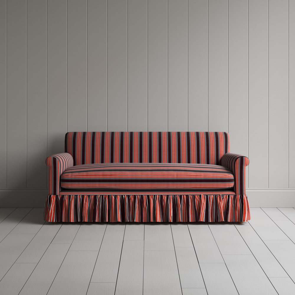  Front View of Curtain Call 2 Seater Sofa in Regatta Cotton, Flame 