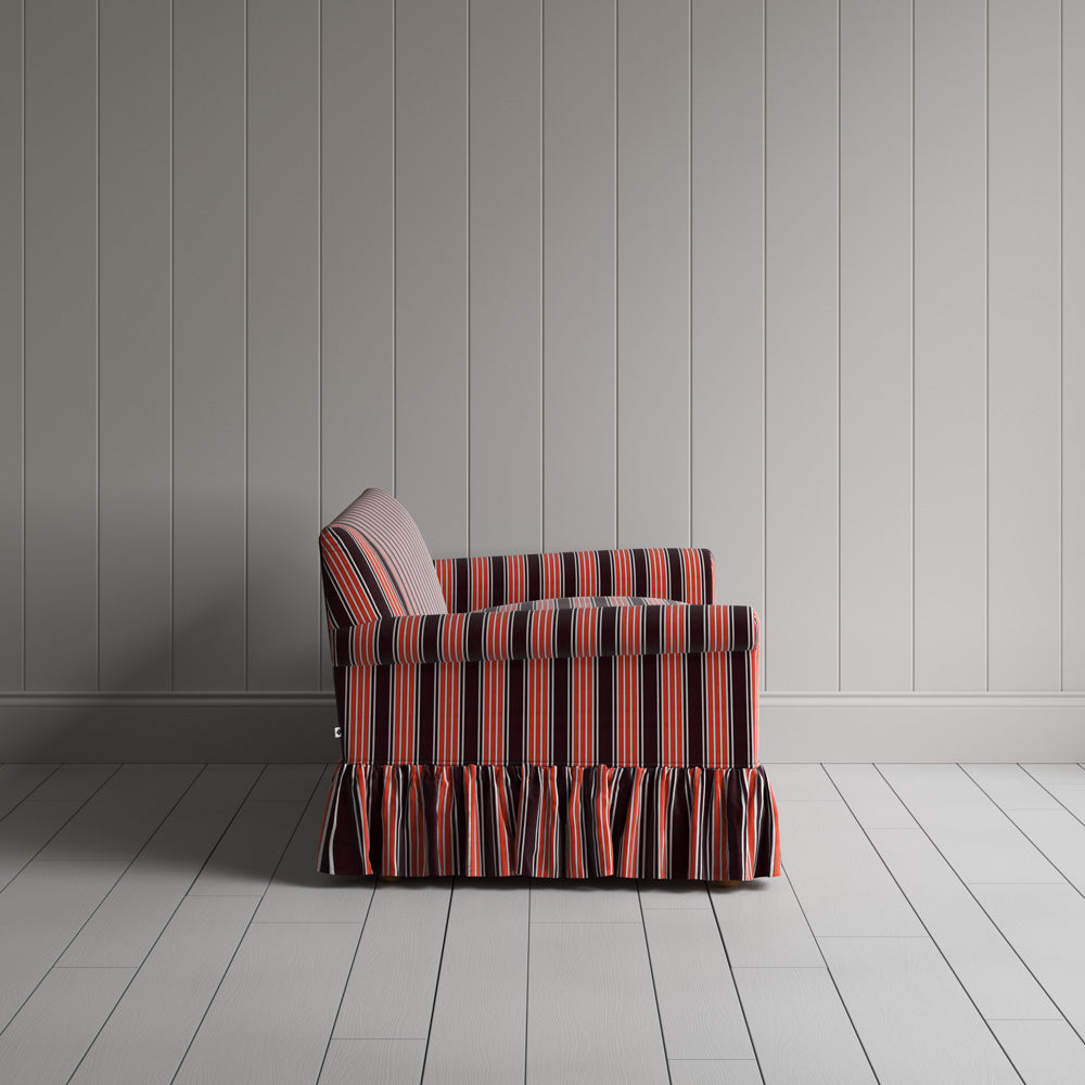  Side View of Curtain Call 2 Seater Sofa in Regatta Cotton, Flame 