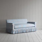 Curtain Call 2 Seater Sofa in Square Deal Cotton, Blue Brown angled view