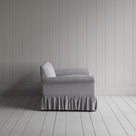 Side View of Curtain Call 2 Seater Sofa in Ticking Cotton, Blue Brown