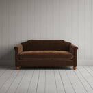  Two seater sofa in Tobacco Classic Corduroy, a small tan UK handmade Art Deco settee.