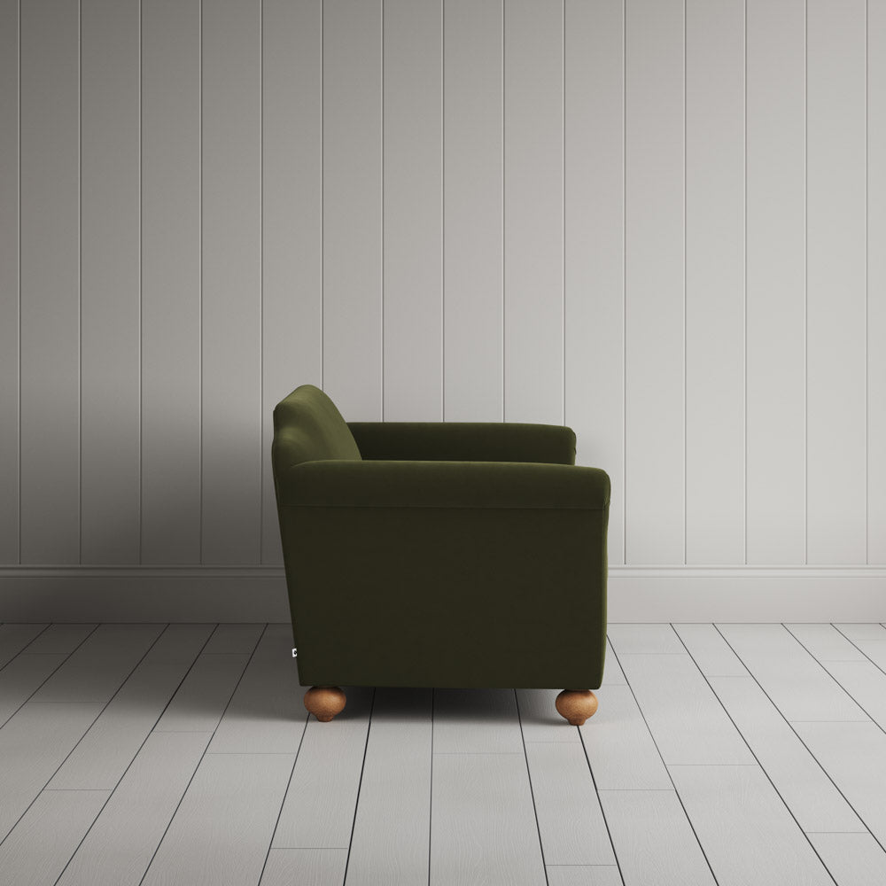Side view of Dolittle 2 Seater Sofa in Intelligent Velvet Juniper