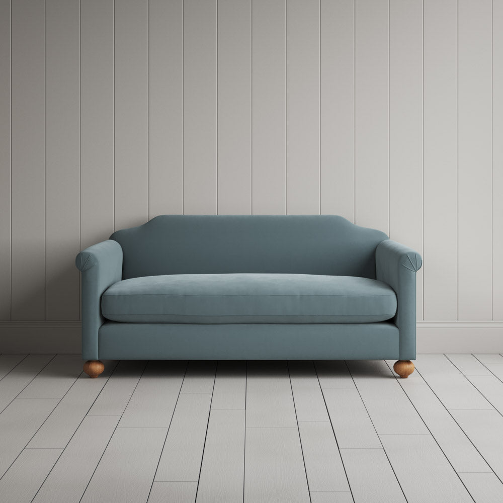 Dolittle 2 Seater Sofa in Intelligent Velvet Mineral full front view
