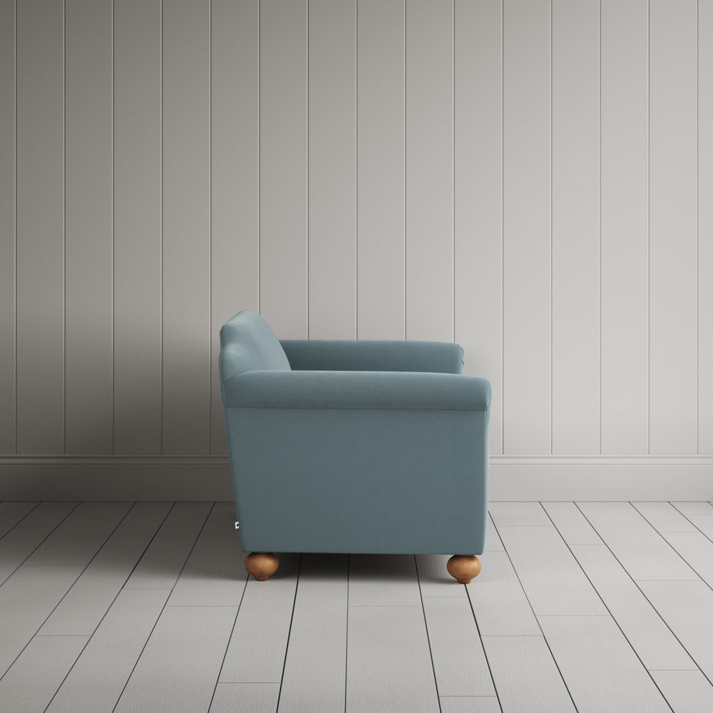  Dolittle 2 Seater Sofa in Intelligent Velvet Mineral side profile 