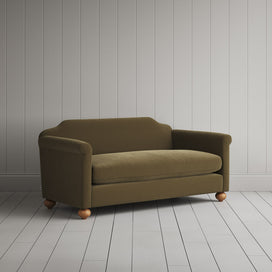 Dolittle 2 Seater Sofa in Intelligent Velvet Sepia angled view - NiX