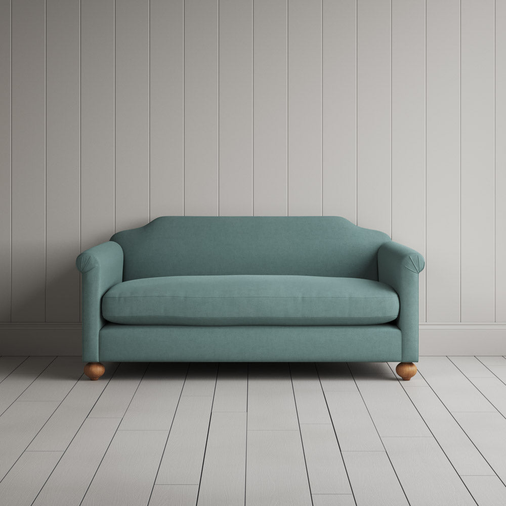 Front view of Dolittle 2 Seater Sofa in Laidback Linen Cerulean
