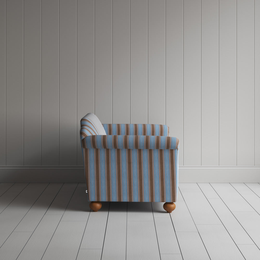  Side profile of Dolittle 2 Seater Sofa in Regatta Cotton, Blue 
