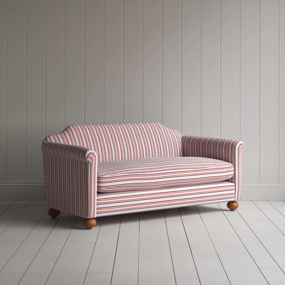  Dolittle 2 Seater Sofa in Slow Lane Cotton Linen, Berry 