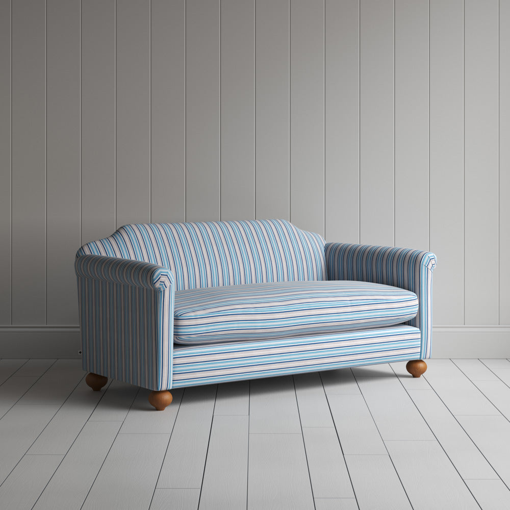  Dolittle 2 Seater Sofa in Slow Lane Cotton Linen, Blue 