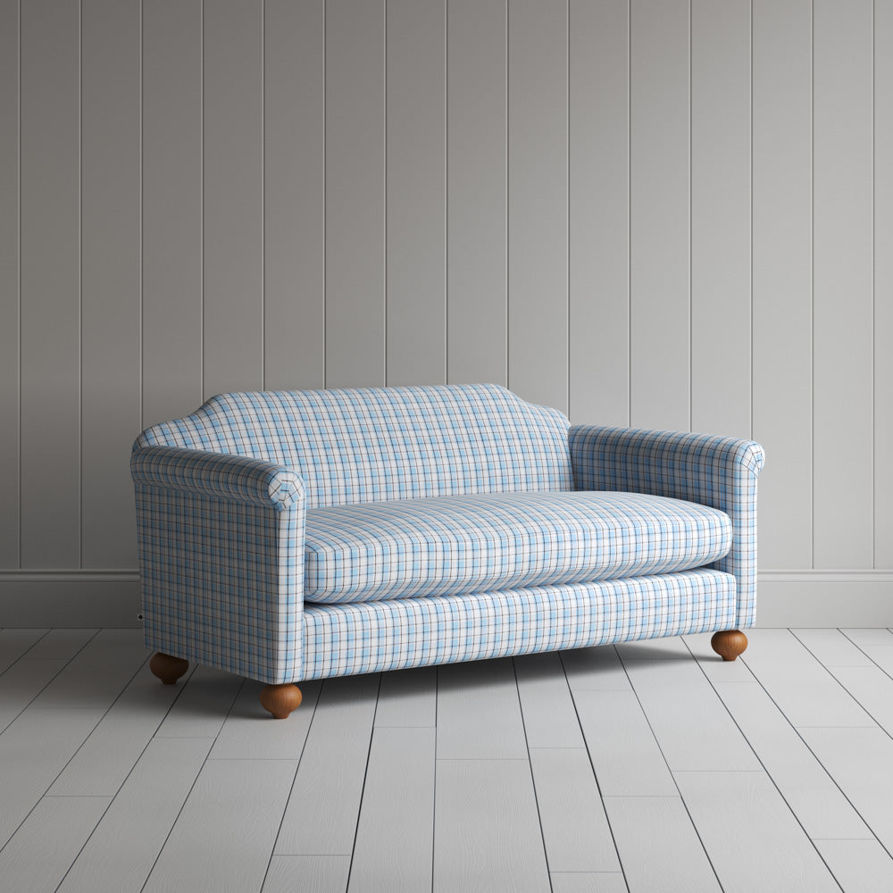  Dolittle 2 Seater Sofa in Square Deal Cotton, Blue Brown 