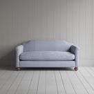Front View of Dolittle 2 Seater Sofa in Ticking Cotton, Aqua Brown