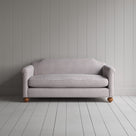 Front View of Dolittle 2 Seater Sofa in Ticking Cotton, Berry