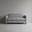 Front View of Dolittle 2 Seater Sofa in Ticking Cotton, Blue Brown