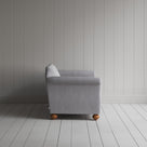 Side View of Dolittle 2 Seater Sofa in Ticking Cotton, Blue Brown