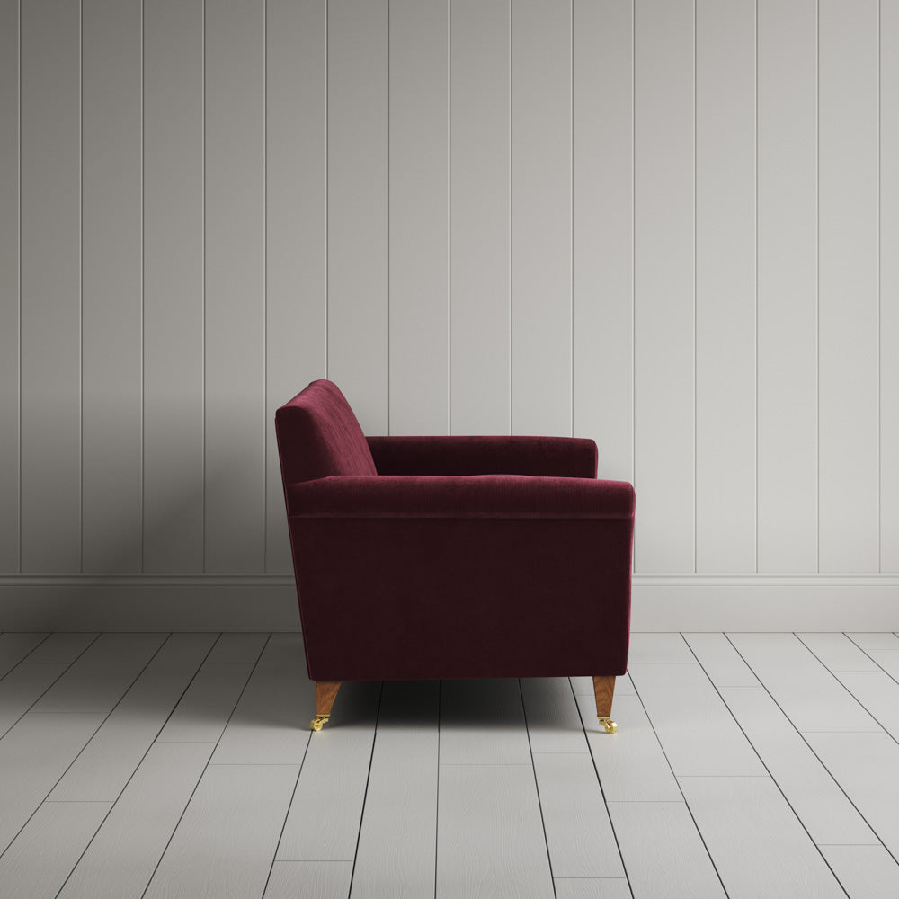  Side View of Idler 2 seater sofa in Classic Corduroy Cherry 