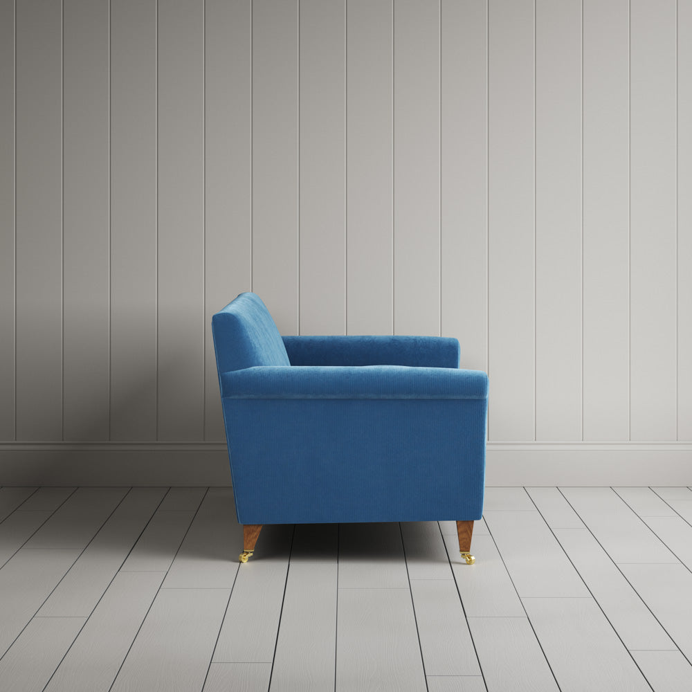  Side Profile of Idler 2 seater sofa in Classic Corduroy Harbour Blue 