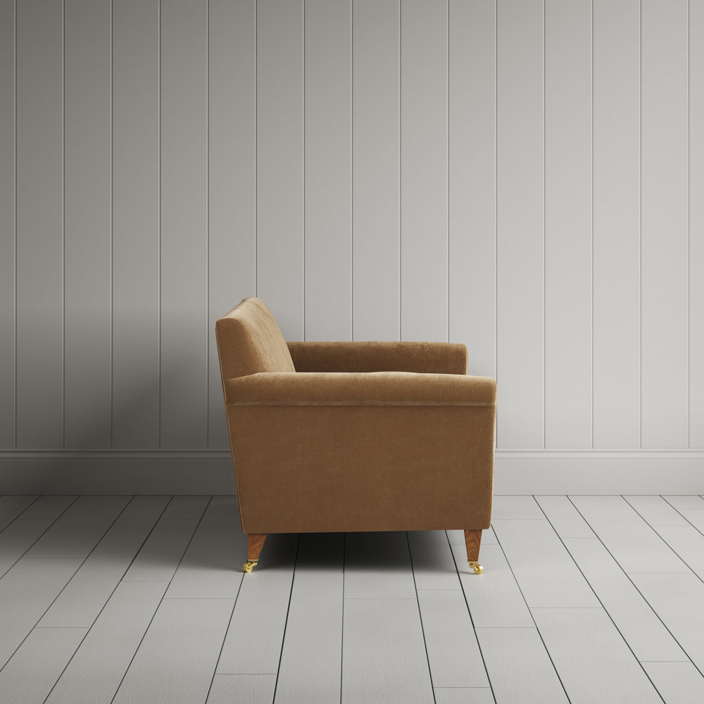 Side view of Idler 2 seater sofa in Classic Corduroy Stone Beige