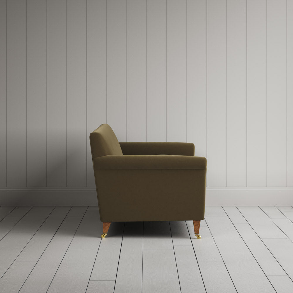 Side View of Idler 2 Seater Sofa in Intelligent Velvet Sepia