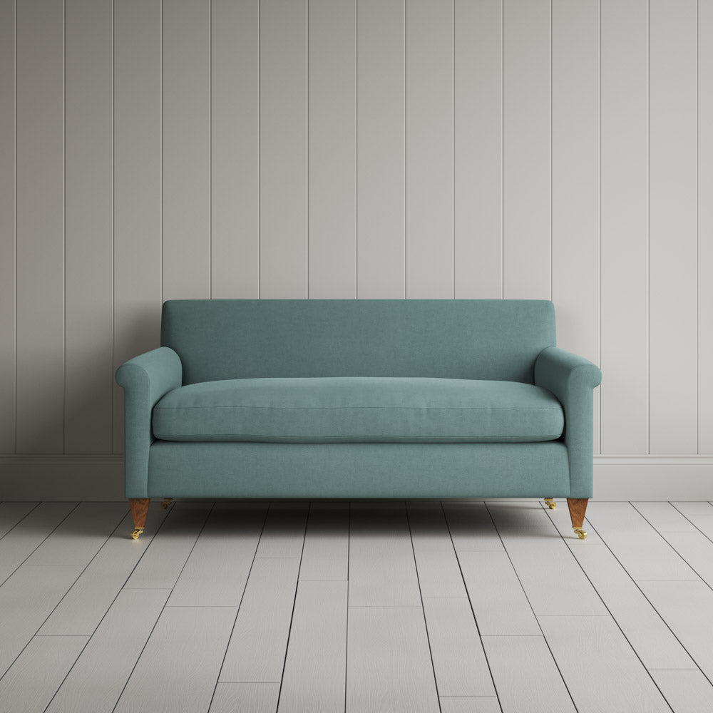  Front View of Idler 2 Seater Sofa in Laidback Linen Cerulean 