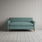 Front View of Idler 2 Seater Sofa in Laidback Linen Cerulean