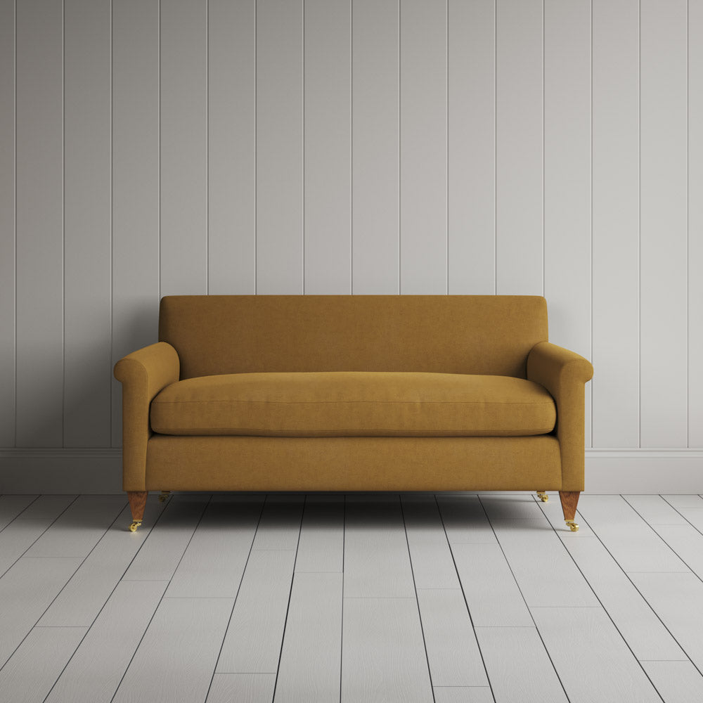  Front View of Idler 2 Seater Sofa in Laidback Linen Ochre 