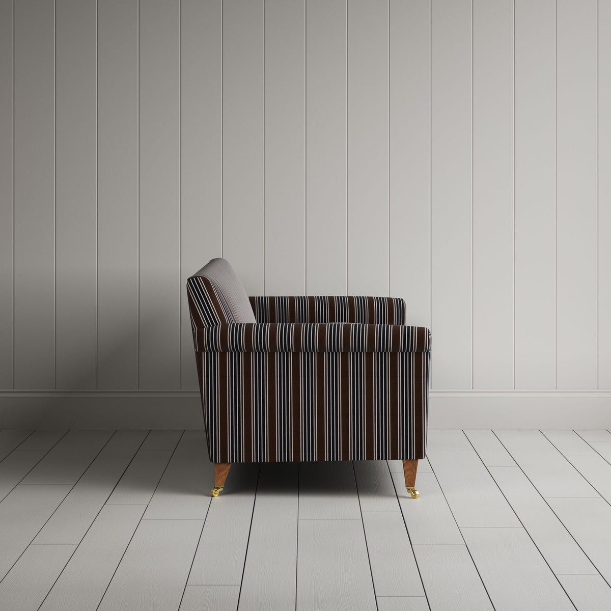 Side View of Idler 2 Seater Sofa in Regatta Cotton, Charcoal