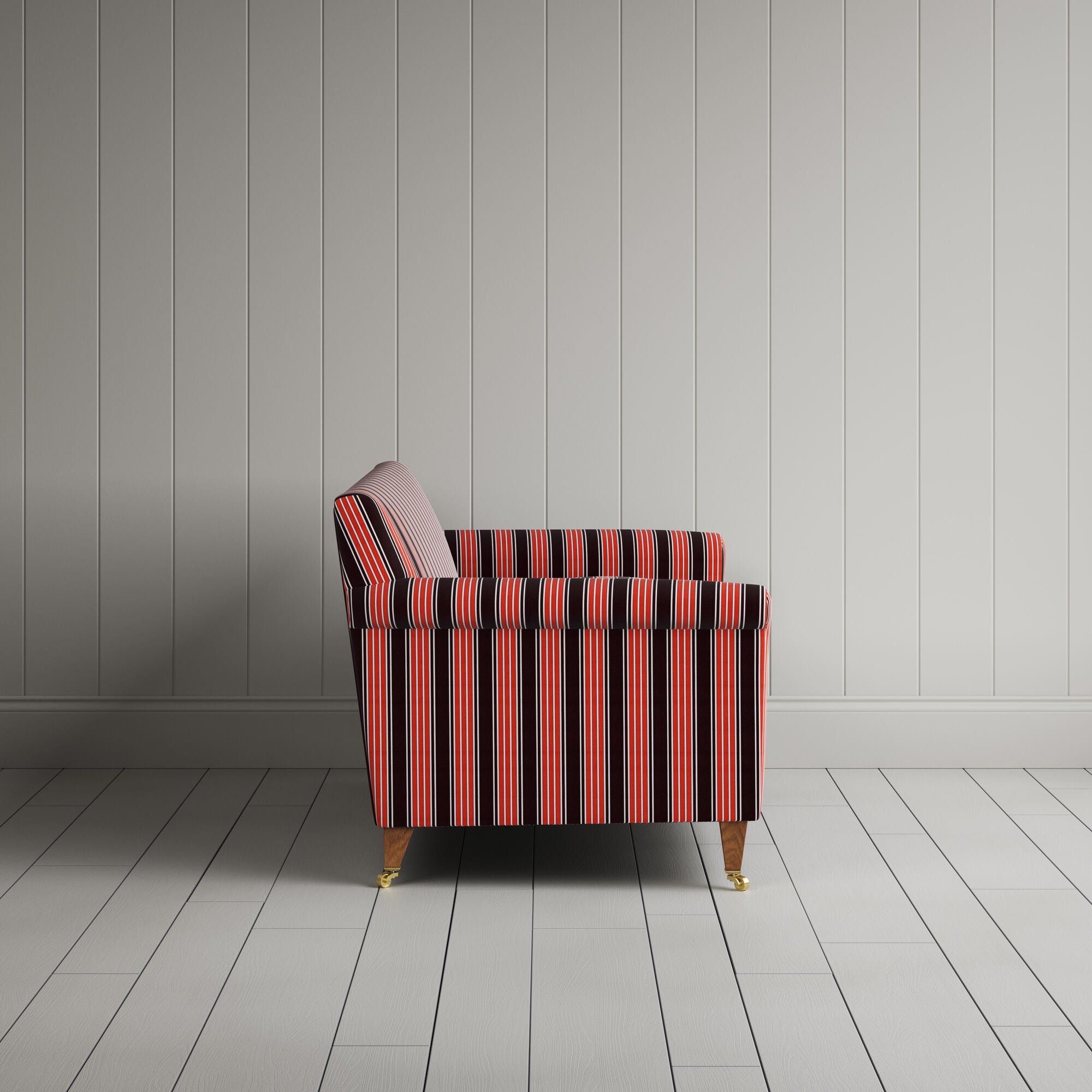 Side View of Idler 2 Seater Sofa in Regatta Cotton, Flame 