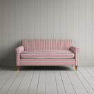 Front View of Idler 2 Seater Sofa in Slow Lane Cotton Linen, Berry