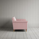 Side View of Idler 2 Seater Sofa in Slow Lane Cotton Linen, Berry