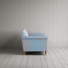 Side View of Idler 2 Seater Sofa in Slow Lane Cotton Linen, Blue