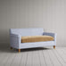 image of Idler 2 Seater Sofa in Ticking Aqua Brown Frame and Classic Corduroy Stone Beige Seat