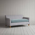 image of Idler 2 Seater Sofa in Ticking Blue Brown Frame and Intelligent Velvet Mineral Seat