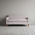 Front View of Idler 2 Seater Sofa in Ticking Cotton, Berry