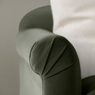 Arm Design Closeup of Dolittle 4 seater Sofa in Intelligent Velvet Seaweed