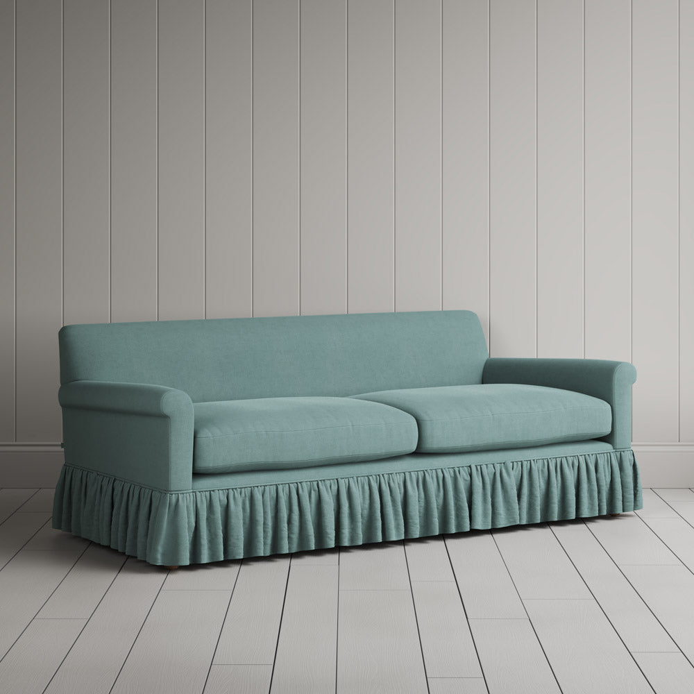  Curtain Call 3 Seater Sofa in Laidback Linen Cerulean 