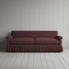 Front View of Curtain Call 3 Seater Sofa in Laidback Linen Damson