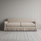 Front View of Curtain Call 3 Seater Sofa in Laidback Linen Dove