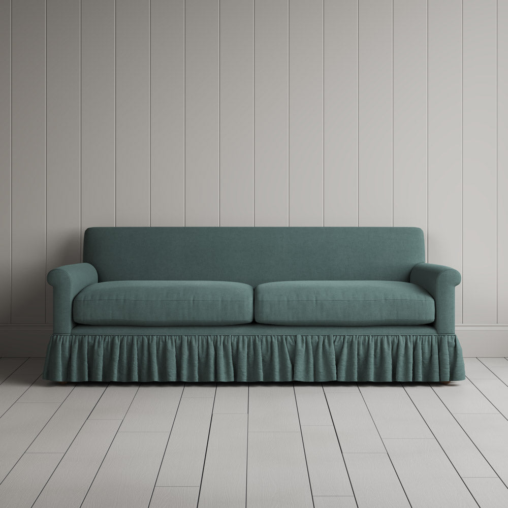  Front View of Curtain Call 3 Seater Sofa in Laidback Linen Mineral 