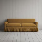 Front View of Curtain Call 3 Seater Sofa in Laidback Linen Ochre