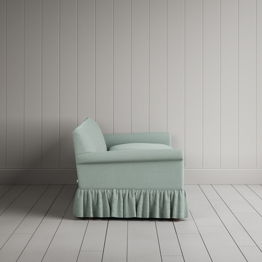  Side View of Curtain Call 3 Seater Sofa in Laidback Linen Sky 