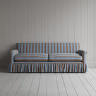 Front View of Curtain Call 3 Seater Sofa in Regatta Cotton, Blue