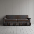 Front View of Curtain Call 3 Seater Sofa in Regatta Cotton, Charcoal